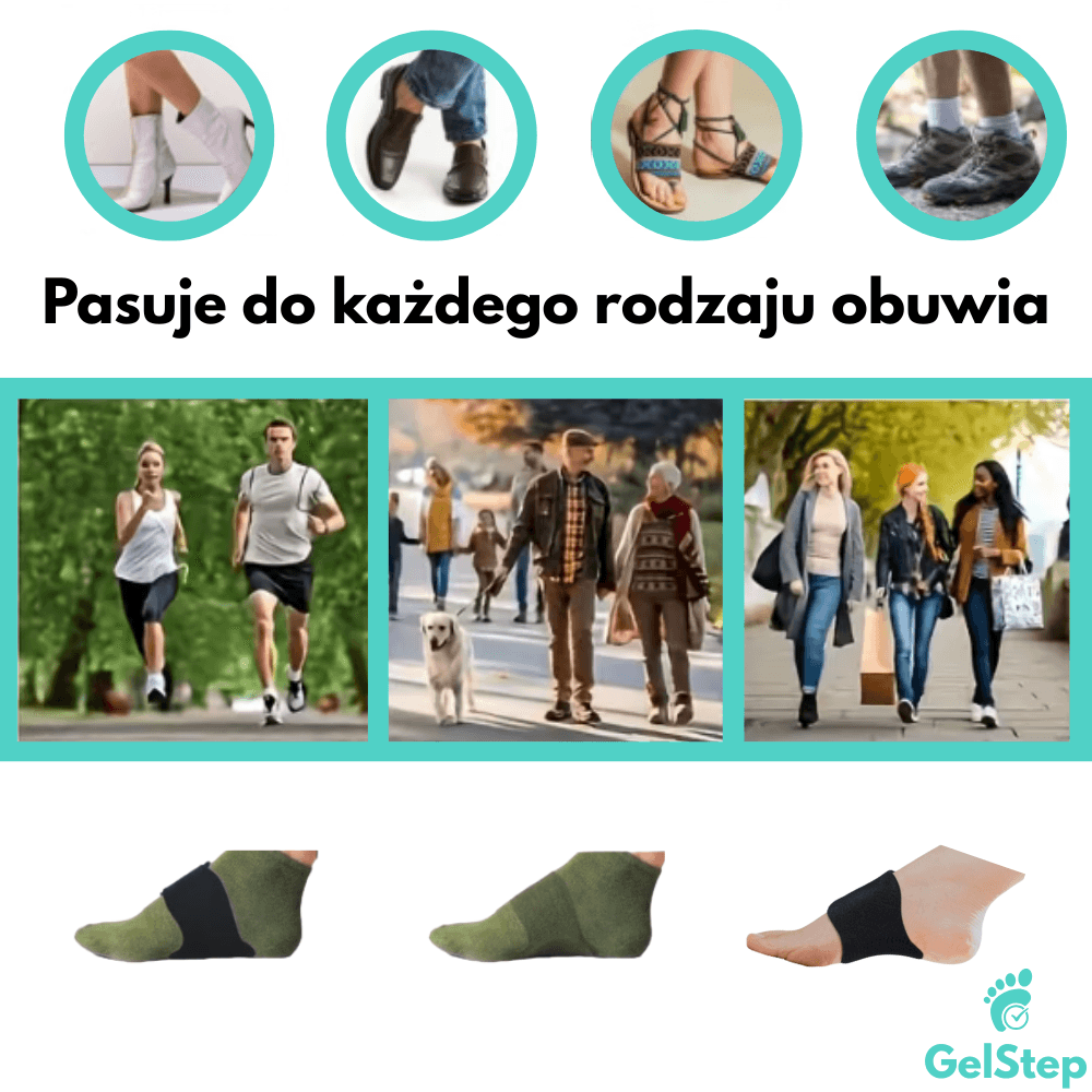 GelStep - Żelowe wsparcie łuku stopy - komfort i ulga przy każdym kroku