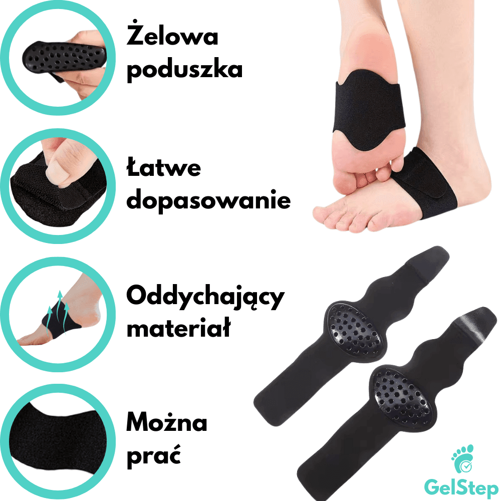 GelStep - Żelowe wsparcie łuku stopy - komfort i ulga przy każdym kroku